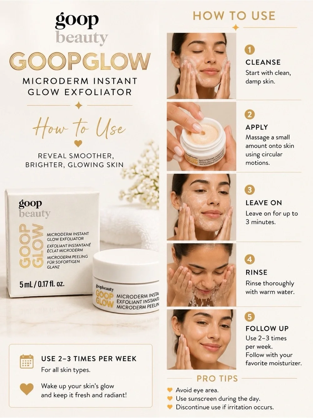 goop Beauty GOOPGLOW Microderm Instant Glow Exfoliator 5ml Travel Size New